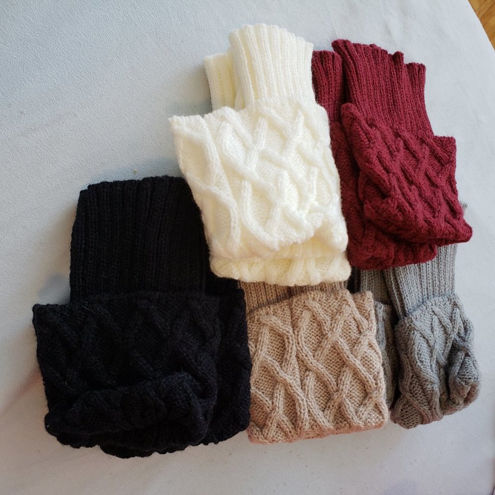 5 Pairs Womens Boot Cuffs Leg Warmers - Picture 2 of 4